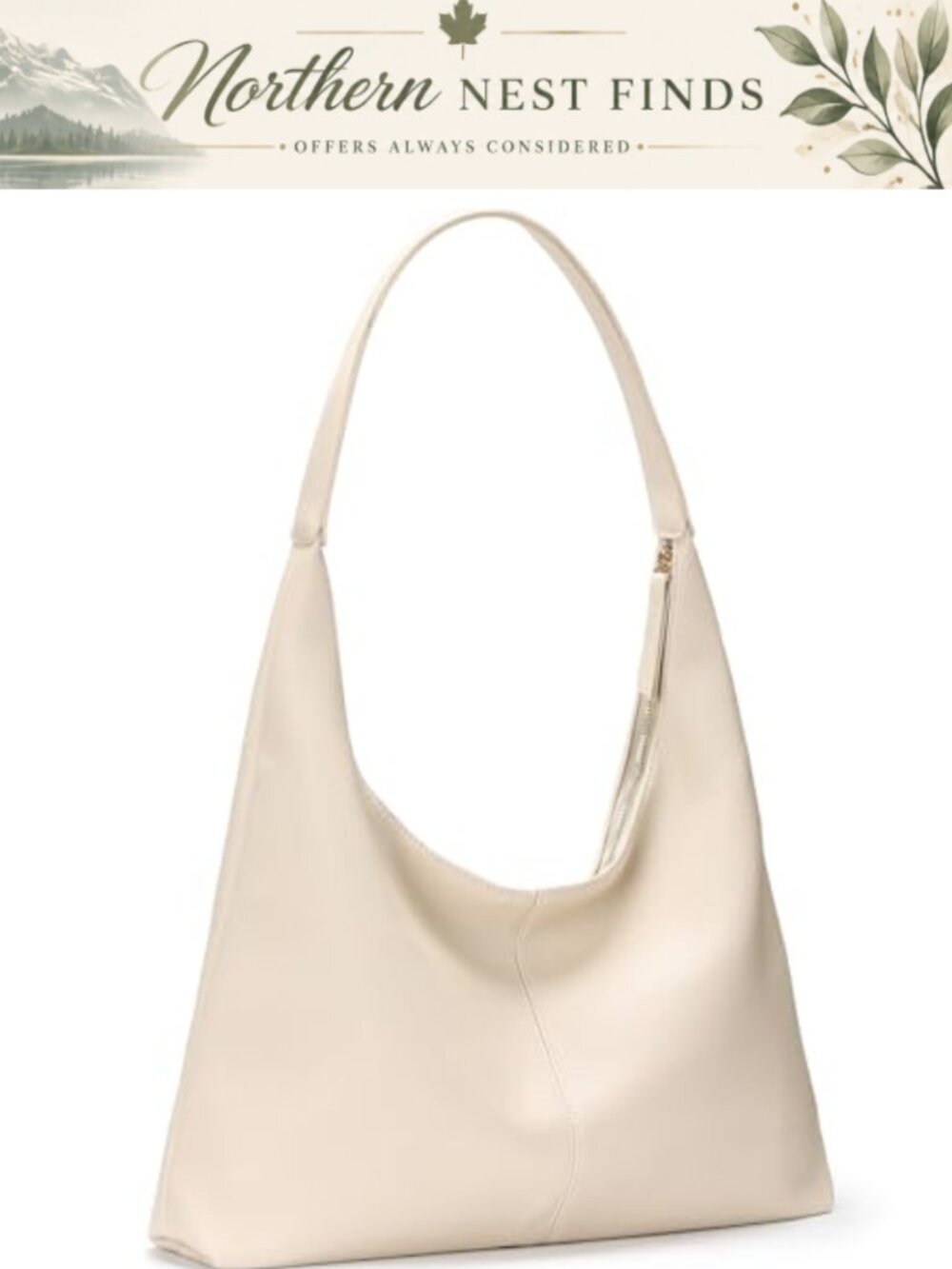 Large Vegan Leather Tote Bag Shoulder Purse Hobo Zipper